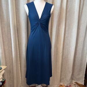 Patagonia Blue Twist Front Sleeveless Dress Women's Midi - Small